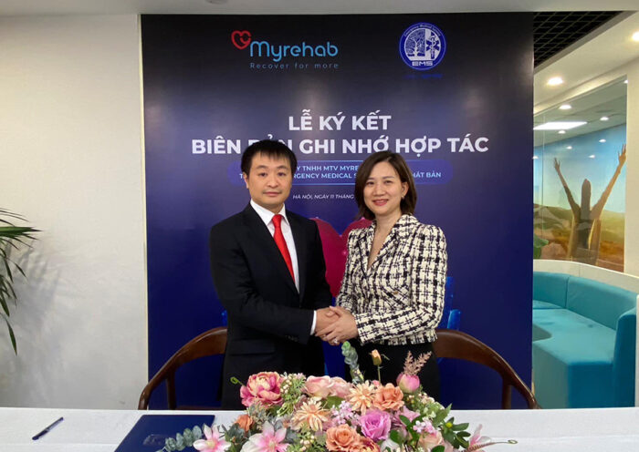 MyrehabグループとMOUを締結しました。今後はMyrehab-Matsuoka Centerと名前を変えて、ベトナム全土にリハビリセンターを展開していきます。　
